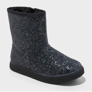 🆕👢Cat & Jack Girl's Holland Boots - Black, Sz 3